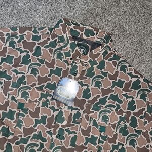 Amigo Provisions Mens 3XL Michigan State University MSU Frio Tech Camo LS Shirt